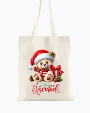 Tote Bags Navidad - Osito Navideño