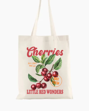Tote Bags Cherries Red - Fresh Market