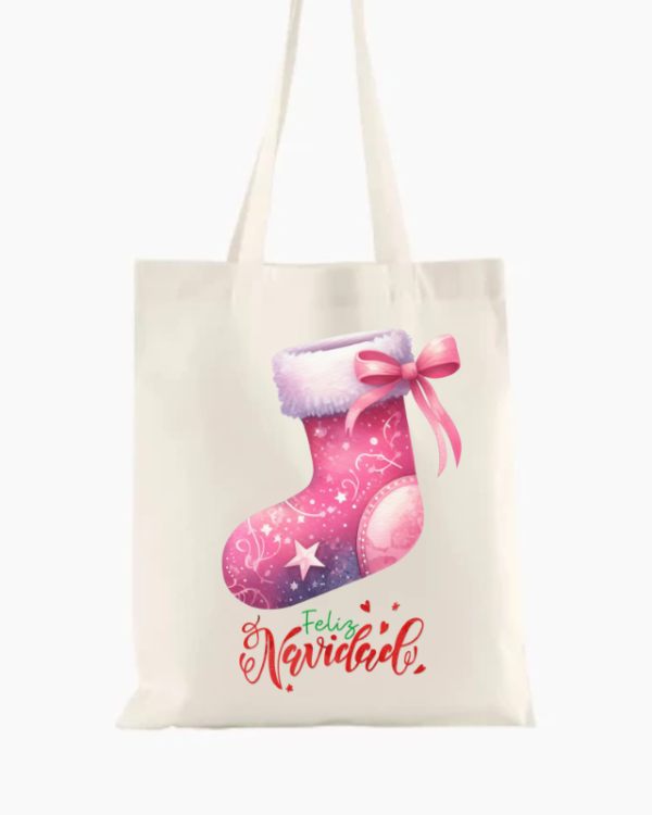 Tote Bags Navidad - Bota Navideña