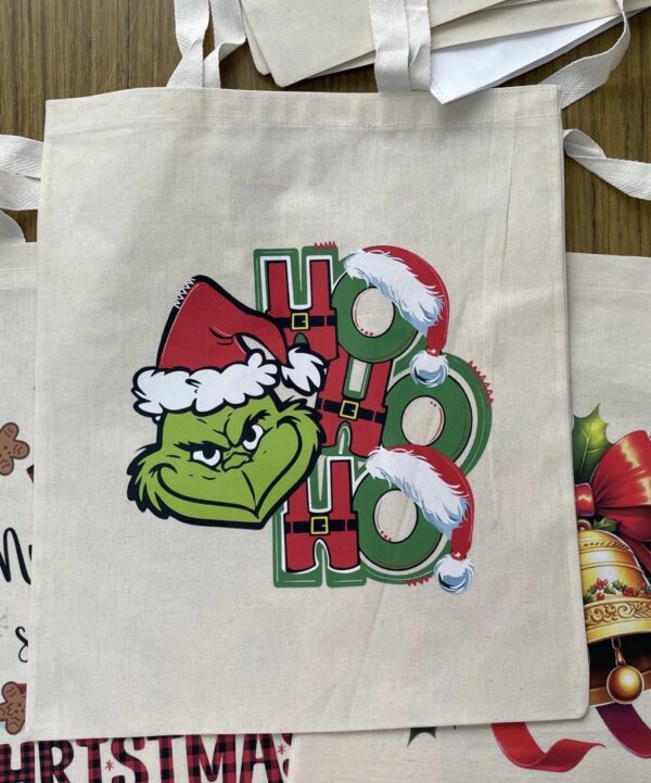 Tote Bags Navidad - Grinch Hohoho