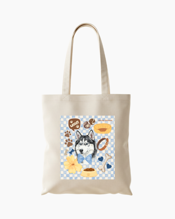Tote Bags - Husky Siberiano masculino
