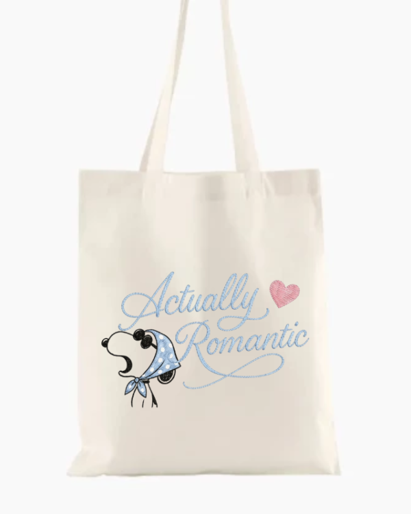 Tote Bags - Snoopy Romantic estilo bordado