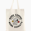 Tote Bags - Snoopy more coffee estilo bordado