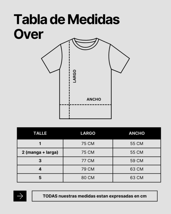 Beige and Black Minimalist Size Chart Instagram Post Remera ACDC - Electric Mood